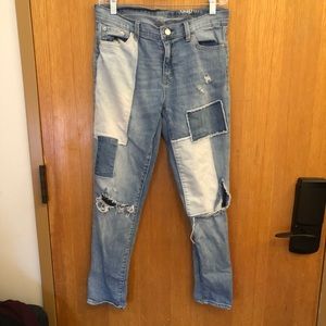 GAP ripped patch skinny jeans size 26